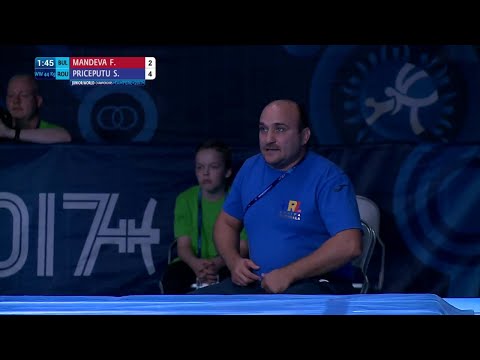 BRONZE WW - 44 kg: S. PRICEPUTU (ROU) df. F. MANDEVA (BUL) by VPO1, 8-6