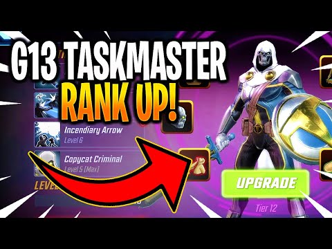 *NEW* G13 TASKMASTER RANK UP & GAMEPLAY! - MARVEL Strike Force - MSF
