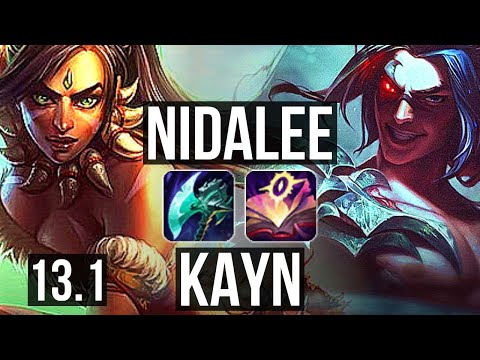 NIDALEE vs KAYN (JNG) | 9/0/4, 1.5M mastery, Legendary, 500+ games | EUW Master | 13.1