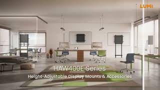 MANUAL HEIGHT-ADJUSTABLE DISPLAY MOUNTS ＆ ACCESSORIES | HAW400 Series