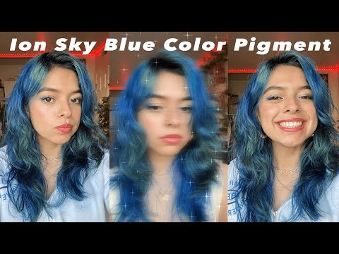 Touching Up My Blue Hair w/ The Ion Sky Blue Color Pigment!