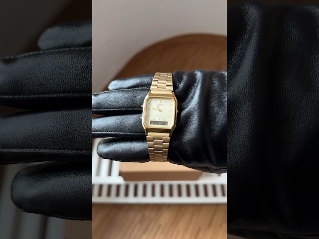 Vídeo relacionado con Casio Reloj Cuarzo Mujer 34.00mm con dial Análogico-Digital Champán y Correa de Pulsera de Metal Oro AQ-230GA-9DMQYES
