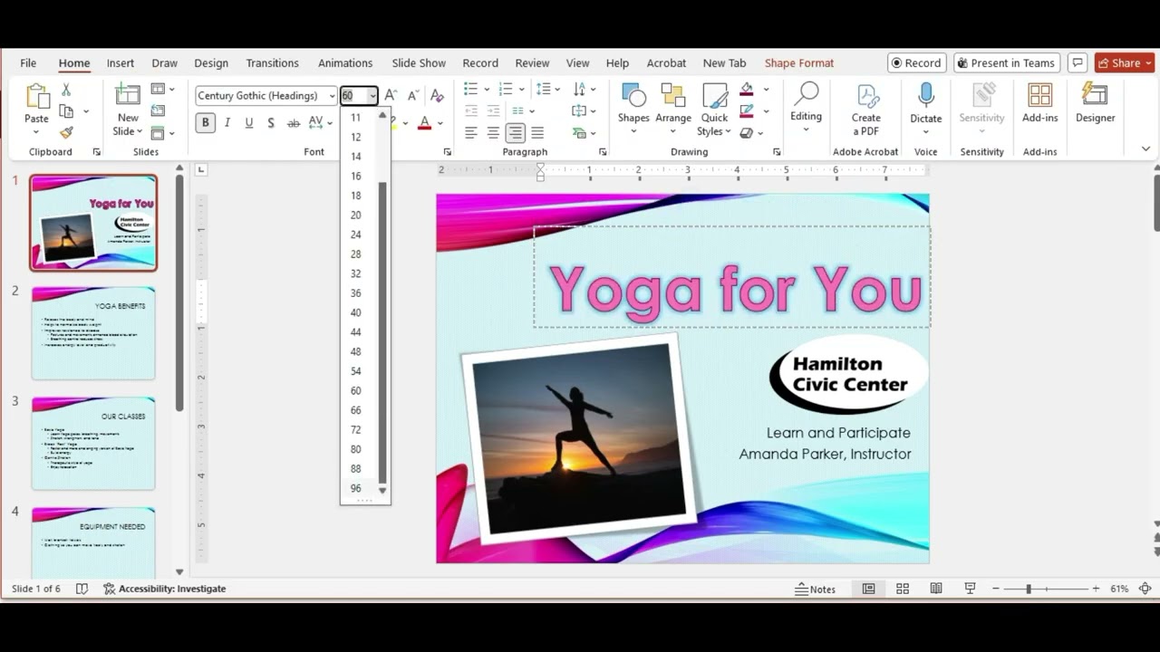 PowerPoint 2021 In Practice Ch 2 Advanced Project 2-7 | Yoga-02 | Advanced Project 2-7