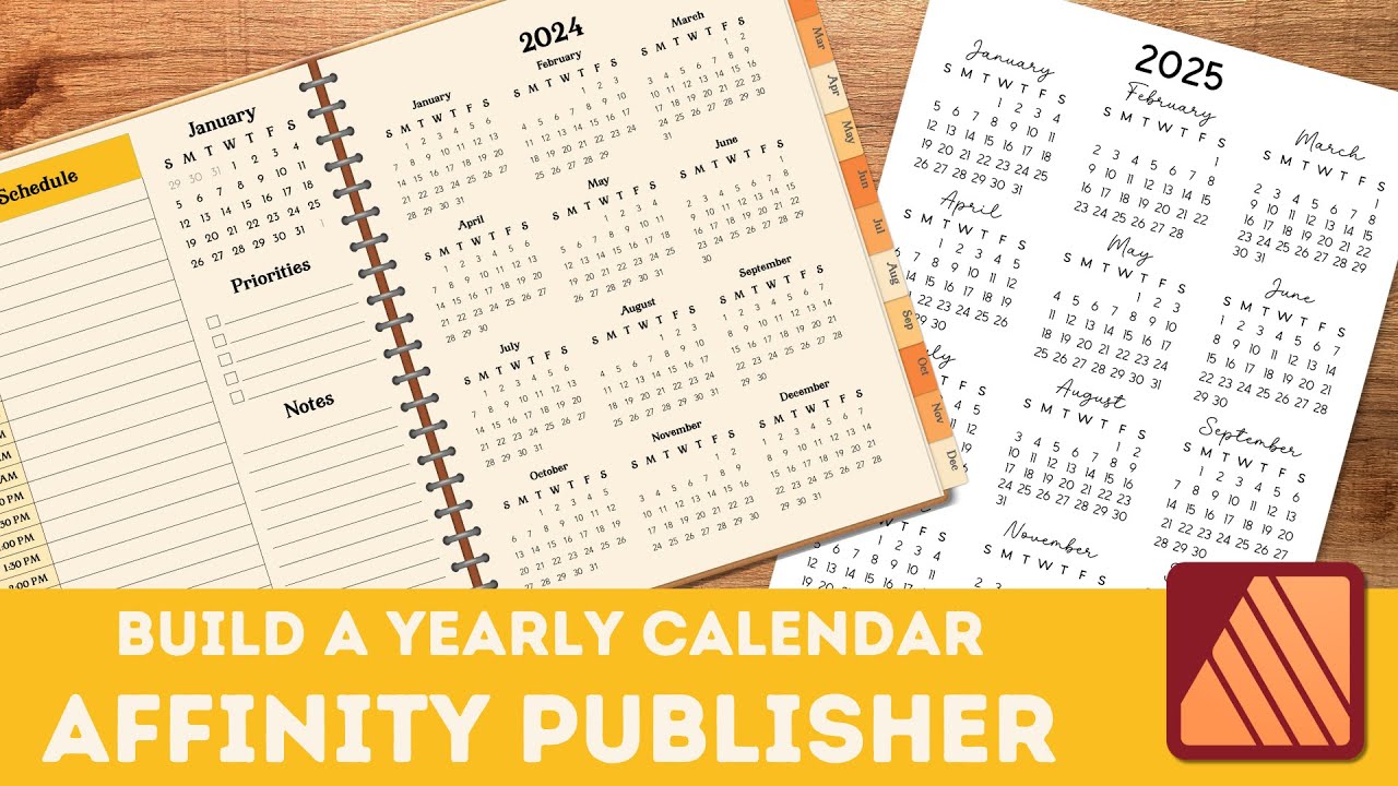Affinity Publisher V2 Text Styles Tutorial | Create a Yearly Calendar Spread | Planners or Print