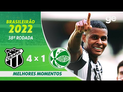Gols e lances de Ceará x Juventude-RS