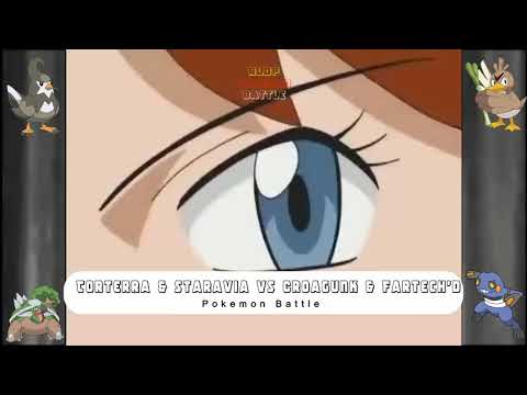 Torterra & Staravia VS Croagunk & Fartech’d - Pokemon Double Battle