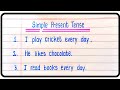 Simple Present Tense 10 Sentences 10 Examples Of Simple Present Tense English Grammar Tense