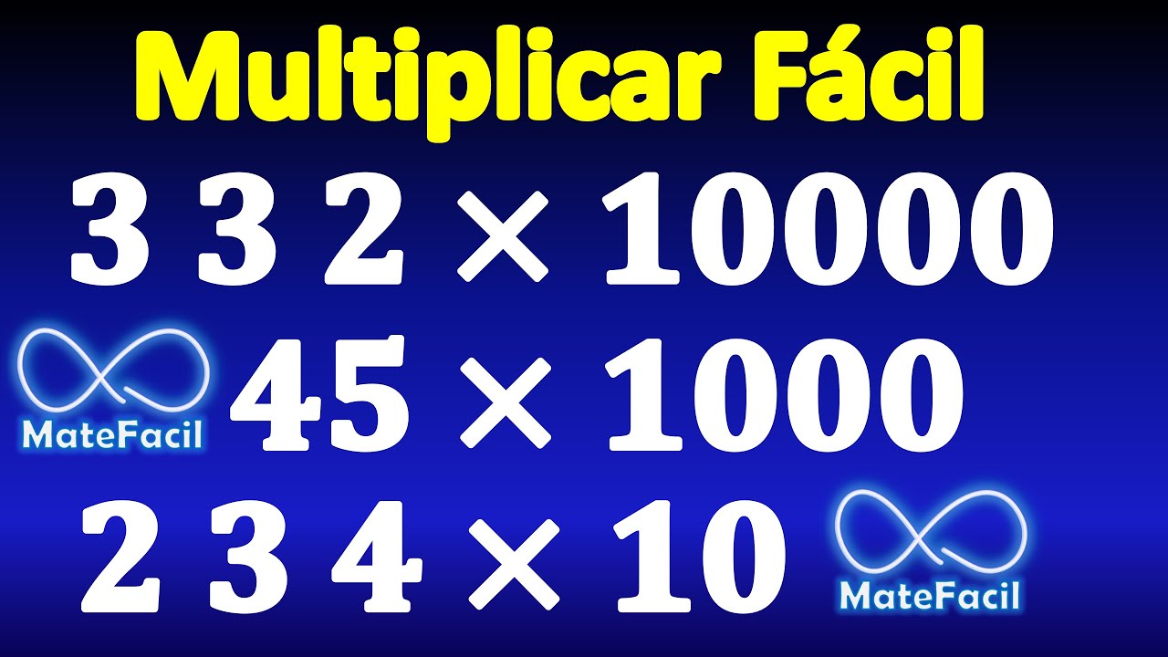 Multiplicar fácilmente por 10, 100, 1000..., números que terminan en cero
