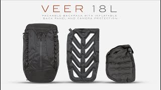 VEER 18L Packable Backpack With Inflatable Back Panel and Camera Protection