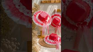 Download lagu Red and White Carnival Hat! Hat made from used cardboard, rice paper, and plastic bags #shorts mp3