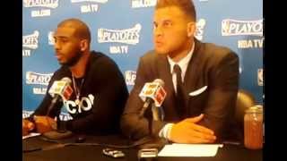 Cluppers-Spurs: Game1 NBA Playoffs-Chris Paul, Blake Griffin Presser