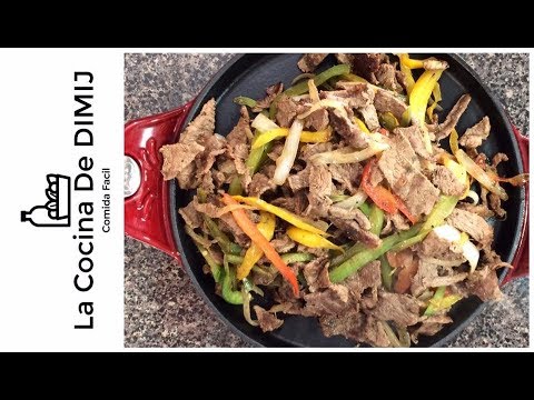 Fajitas de res ( como hacer fajitas de res )
