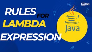How to write lambda expression in java | Rules | java 8