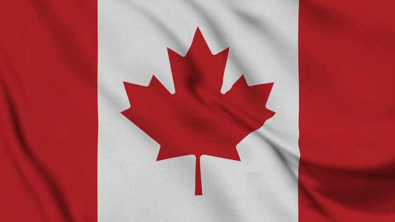 Canada Flag Waving 4K | Canadian National Flag Animation