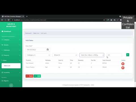 Sales and Inventory Management System Full PHP Project with Source Code