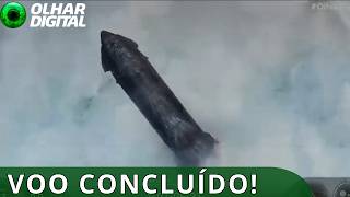 Starship V3: megafoguete da SpaceX pousa no oceano; veja