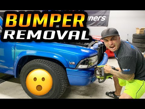 WE HAD TO ADJUST THE DODGE DAKOTA FRONT BUMPER