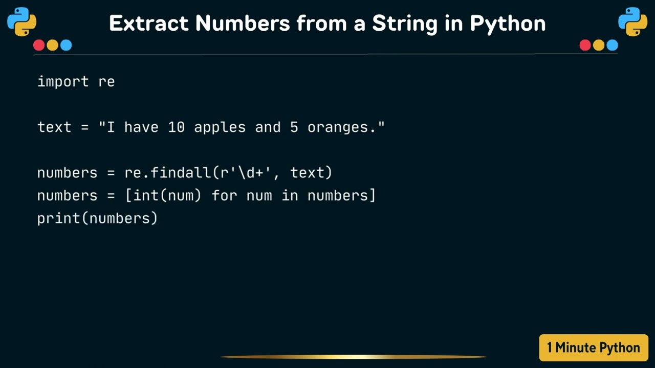 How to extract numbers from a string in Python