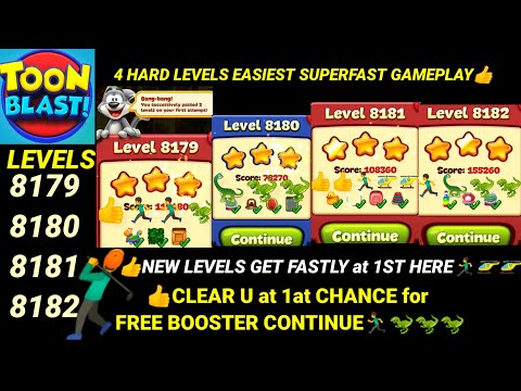 Toon Blast Levels 8179 8180 8181 8182 | 3 STARS✨BOOM BOOM GAMEPLAY😈