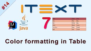 #14 Add Color in the Table : iText Java