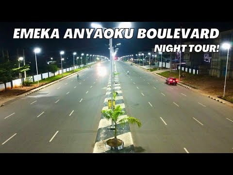 Emeka Anyaoku Boulevard At Night | Anambra State Secretariat Tour 