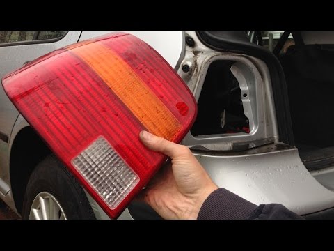 VW Golf MK4 - how to remove rear light cluster passenger video