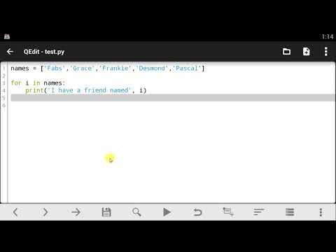 Qpython Tutorial 22 For Loops