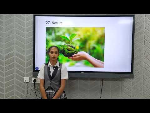 Tejasri of grade 10 presented a Visual Expression on Nature.