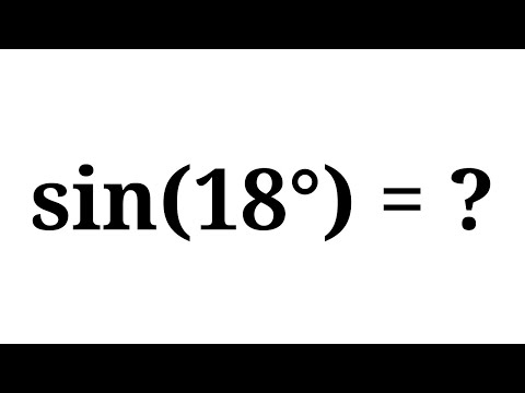 How To Find The Value of sin18 degree | What is The Value of sin18 degree | sin 18 degree Value