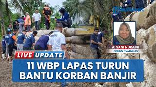 11 Lapas Kelas IIB Ciamis Turun Bantu Korban Banjir & Longsor di Pamarican, Bersihkan Rumah Warga
