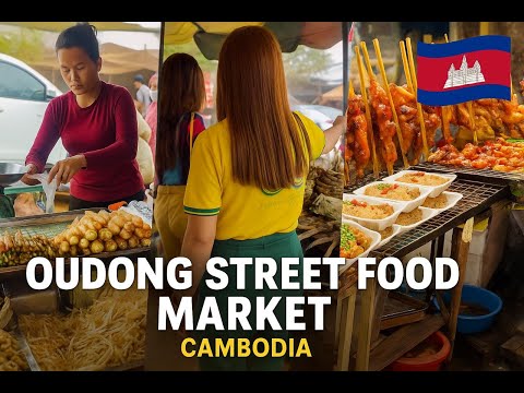 Oudong Countryside Street Food Market – Authentic Khmer Food at Oudong Mountain, Cambodia