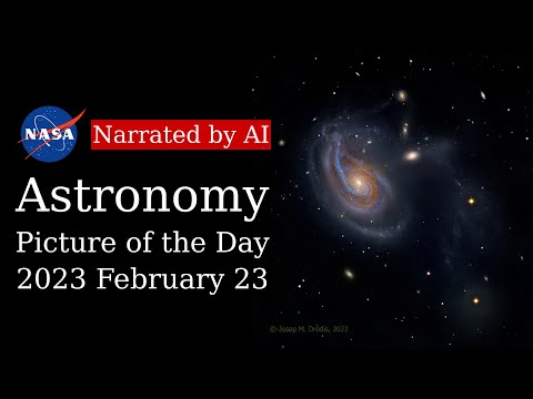 APOD: 2023-02-23 - Arp 78: Peculiar Galaxy in Aries (Narrated by Joanna)