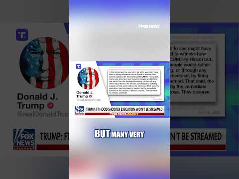BREAKING: President Donald Trump calls off live stream for Fort Hood shooter's execution #shorts