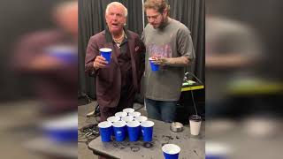 Post Malone Shares A Toast With Ric Flair