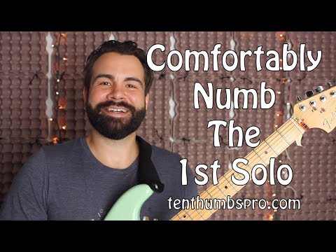 Comfortably Numb - Pink Floyd - First Solo Guitar Tutorial with tabs