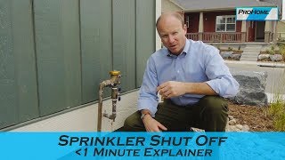 How to Shut Off Your Sprinkler System in the Fall