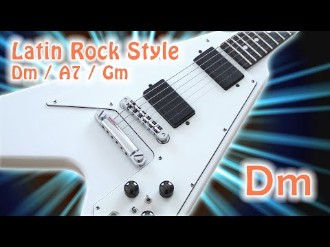 Latin Rock Style Backing Track Jam in Dm - D Minor / D-Moll