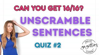 Unscramble English Sentences Quiz for Beginners | 15+1 Bonus Questions (Part 2)