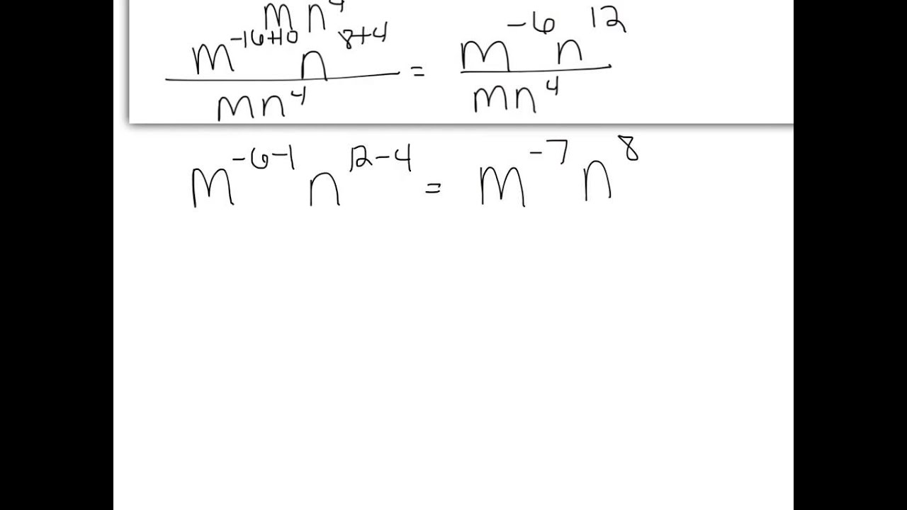 Exponent  Rules Worksheet