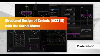How To Make A Corbel Design Aci318 With The Corbel Macro Protadetails