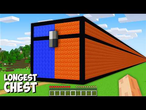 I found THE LONGEST LAVA vs WATER CHEST in Minecraft! This is THE BIGGEST SECRET CHEST!
