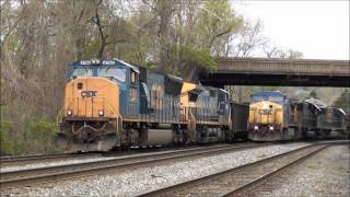 preview picture of video 'CSX & MARC on the Capital Subdivision at Saint Denis'