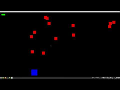 Handcrafted space invaders like game but with placeholders instead of ships.