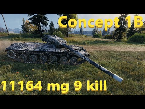 Concept 1B’s Dominating Assault! 💥 11,164 DMG & 9 KILLS | WoT Epic Replay