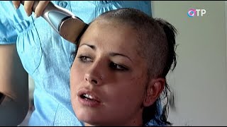 Actress shaves her head in a russian TV series (HD