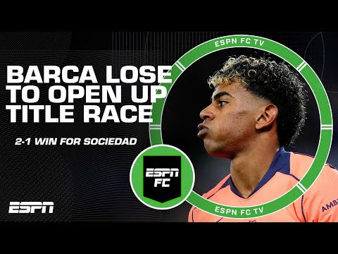 Barcelona LOSE vs. Real Sociedad! LaLiga title race opens up for Real Madrid 👀 | ESPN FC
