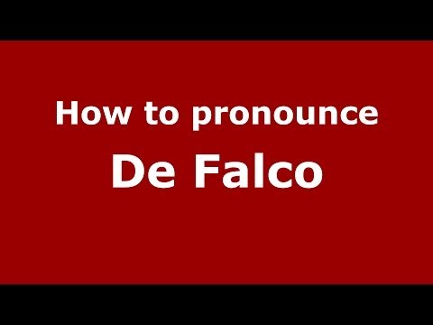 How to pronounce De Falco (Italian/Italy) - PronounceNames.com