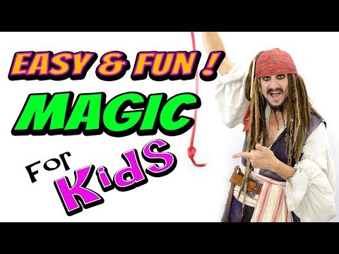 Easy magic trick  "how to" for kids! Appearing Knot (Rope Trick)