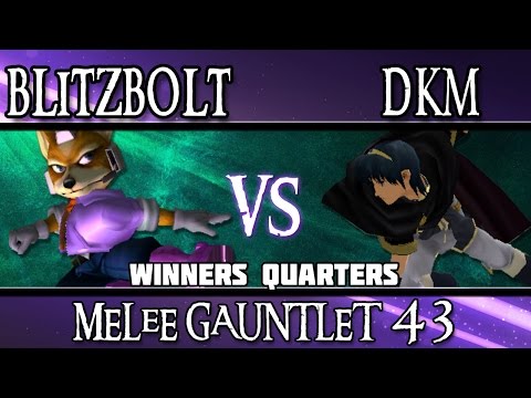 Melee Gauntlet 43 - Blitzbolt (Fox) vs DKM (Marth)