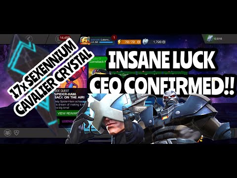 17x Sexennium Cavalier Crystals - OMG Insane Luck - CEO worthy! | MCOC
